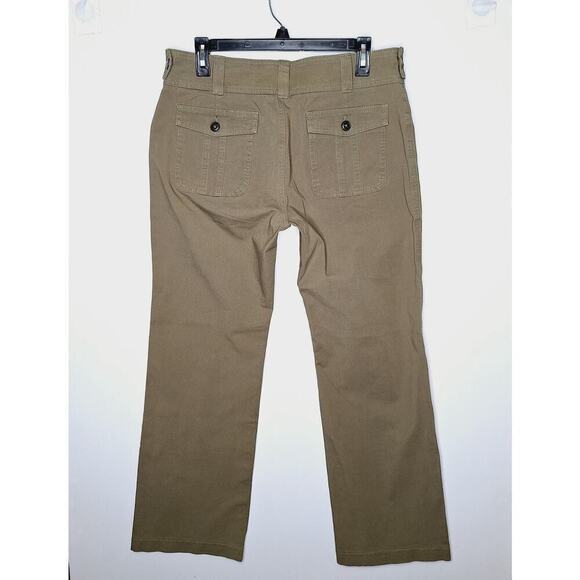 Sundance Cargo Pants 12P Petite Khaki Mid Rise Stretch Cotton Pockets Utility - Picture 7 of 10